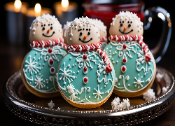 Ciasteczka, Pierniki, Lukrowane, Ludziki, Taca, Al