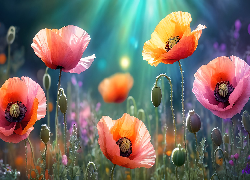 Czerwone, Papaver, Maki