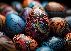 Wielkanoc, Pisanki, Malowane, AI