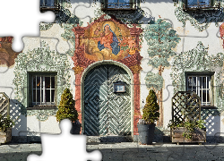 Dom, Ściana, Malarstwo ścienne, Lueftelmalerei, Bawaria, Niemcy