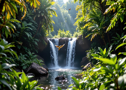 Las, Rzeka, Rośliny, Kwiaty, Kamienie, Drzewa