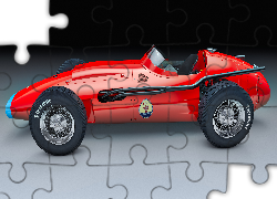 Czerwony, Maserati 250F, 1957, Zabytkowy