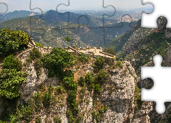 Góry, Masyw Montserrat, Punkt widokowy, Katalonia, Hiszpania