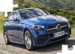 Niebieski, Mercedes-Benz Klasa C AMG, 2021