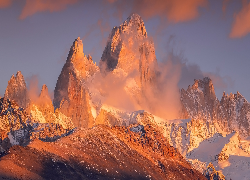 Park Narodowy Los Glaciares, Szczyt, Fitz Roy, Góry, Patagonia, Argentyna