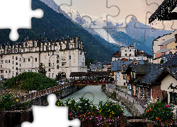 Francja, Chamonix Mont Blanc, Góry, Alpy, Muzeum historii lokalnej, Domy, Kanał wodny