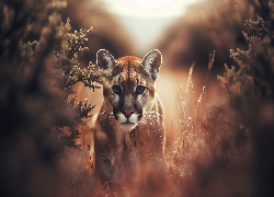 Puma, Młoda, Roślinność, AI