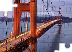 San Francisco, Most Golden Gate Bridge, Cieśnina Golden Gate, Stan Kalifornia, Stany Zjednoczone