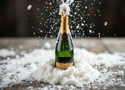 Szampan, Butelka, Piana