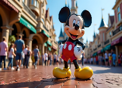 Myszka, Miki, Ulica, Grafika, Disneyland