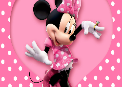 Różowe, Tło, Myszka Minnie