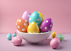 Wielkanoc, Jajka, Pisanki, Miska