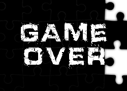 Grafika, Napis, Game Over, Ciemne tło