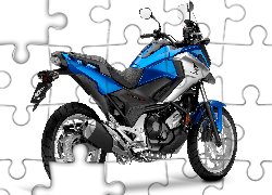 Niebieski, Motocykl, Honda, NC 750X