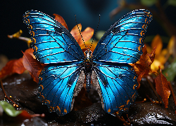Niebieski, Motyl, Owad