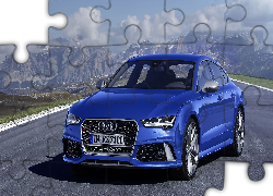 Audi, RS7, Droga, Góry