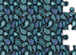 Niebiesko-zielone, Wzory, Tekstura, Ornament