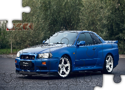 Niebieski, Nissan Skyline R34 GTR, 1999