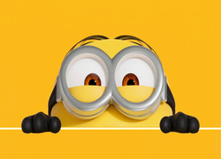 Minionki, Okulary, Oczy, Żółte, Tło