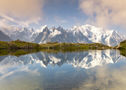 Jezioro, Cheserys, Góry, Alpy, Chamonix, Francja