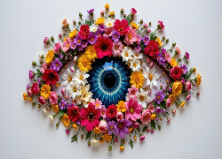 Oko, Kolorowe, Kwiaty