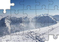 Góry, Śnieg, Mgła