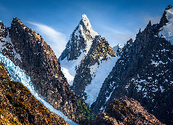 Chile, Góry Andy, Góra, Cerro Trono, Śnieg