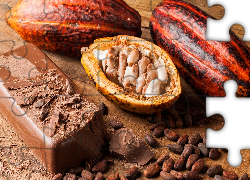 Owoce kakaowca, Nasiona, Kakao, Czekolada