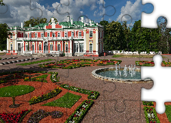 Estonia, Tallinn, Muzeum Sztuki Kadriorg, Pałac Kadriorg, Muzeum, Park, Fontanny, Kwiaty