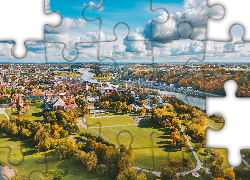 Miasto, Kowno, Litwa, Rzeka, Panorama