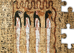 Eksponat, Egipski, Papirus, Synowie, Horusa, Okładka, Książki