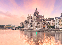 Parlament, Rzeka, Dunaj, Budapeszt, Węgry