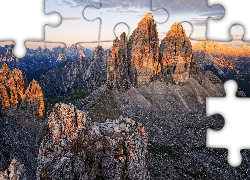 Skały, Góry, Tre Cime di Lavaredo, Włochy