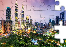 Malezja, Kuala Lumpur, Miasto, Wieżowce, Petronas Towers