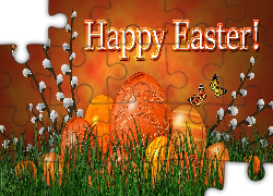Wielkanoc, Jajka, Bazie, Motylki, Grafika 2D