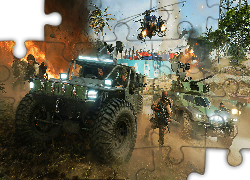 Gra, Battlefield 2042, Pojazdy, Wojskowe, Żołnierze, Helikopter, Walka, Plakat