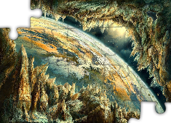Planeta, Skały, Grafika 3D