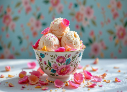 Lody, Gałki, Miseczka, Płatki, Kwiaty