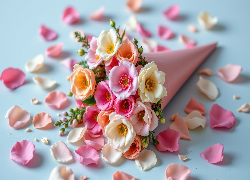 Kwiaty, Płatki, Rożek