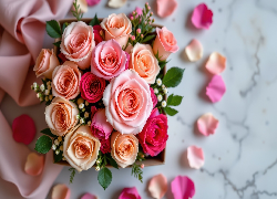 Kwiaty, Bukiet, Kolorowe, Róże, Tkanina