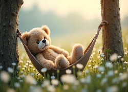 Miś, Pluszowy, Hamak