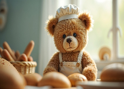 Miś, Pluszowy, Piekarz