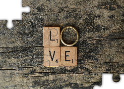 Scrabble, Love, Miłość, Deski