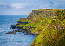 Irlandia Północna, Hrabstwo, Antrim, Wybrzeże, Skały, Morze