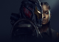 Serial, Ironheart, Kobieta, Aktorka, Dominique Thorne, Postać, Hełm, Maska, Poster