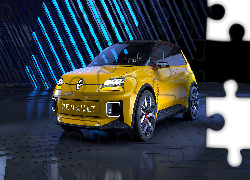 Renault 5, Concept, Żółty, 3D