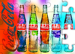 Coca-Cola, Butelki, Kolory, Napis