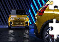 3D, Renault 5, Concept, Żółty
