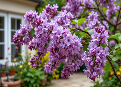 Rozkwitający, Fioletowy, Bez, Lilak