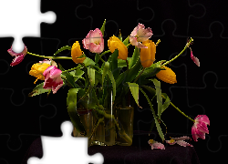 Bukiet, Kwiaty, Tulipany, Wazon